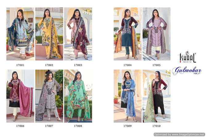 Ishaal Gulmohar 17 Latest Fancy Designer Casual Wear Pure Lawn Karachi Dress Readymade Collection
